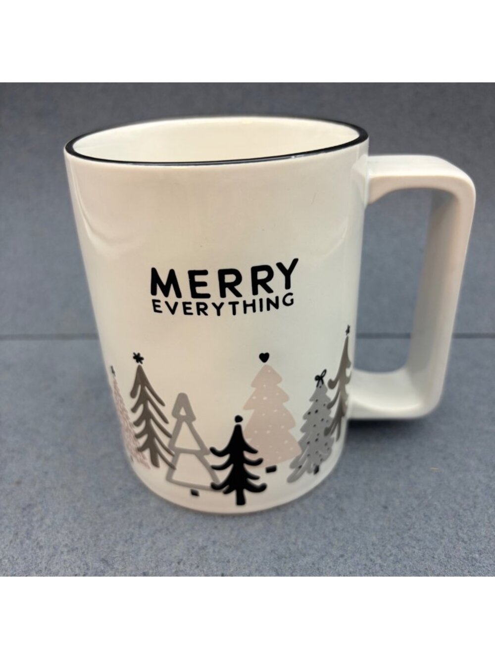 Merry Everything Ceramic Mug Christmas Tree Design Santa Barbara Design Studio